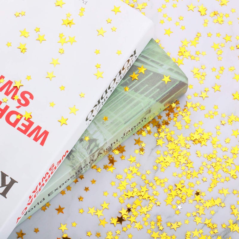 Hestya 60g Star Confetti Glitter Table Confetti Metallic Foil Stars for Christmas Party Wedding Festival Decorations(Gold,10mm and 6mm) - Image 3